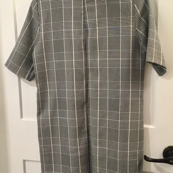 Zara large shift dress in plaid with solid black lining - Picture 3 of 5